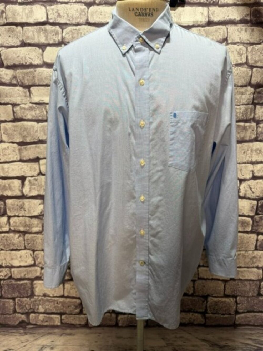 Izod Men's Blue Button Down Long Sleeve Shirt Size XXL